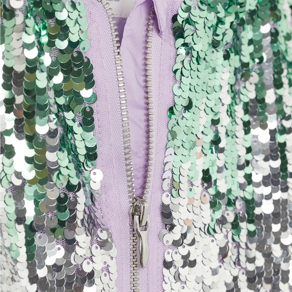 NWOT H&M Kids Sequin Jacket - Green, Silver, Purple - Picture 4 of 4